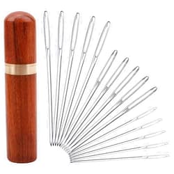 YKLbpd Large Eye Blunt Sewing Needle, 15 Pcs Tapestry Darning Embroidery Needle, Suitable for Crochet Project, with Sewing Needle Case for