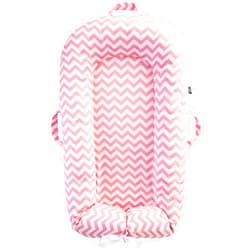 IBraFashion Newborn Lounger Cover - Dock a tot Covers Only 100% Cotton Co Sleeping Nest Sleep Pod Extra Replacement Cover Girls (Fits Dockatot Deluxe+) (Pink Chevron)
