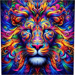 Rekxtmo DIY Lion Diamond Art Kits for Adults, 5D Diamond Painting Kits for Beginners, Animals Diamond Dot, Small Dimond Art Paintings, Full Drill Gem Painting, Crafts for Adults, Home Wall Decor (14x14inch)