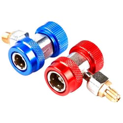 DECIM TOOLS FOCUS ON YOUR TOOLS Adjustable R134A Adapter Fittings High-Low Quick Coupler AC Car Air Conditioner Refrigeration Freon Manifold Gauge Hose Connector, 1/4 SAE HVAC