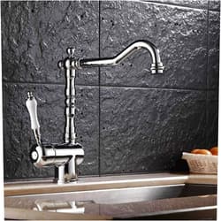 Lan-shop Sink Faucets, Faucets,Taps Yicen Faucet Single Hole Single Hole Kitchen Faucet with Swivel Spout Ceramic Handle Brass Stirrer Tap
