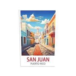 LOSNABO San Juan Puerto Rico Vintage Travel Posters 08x12inch(20x30cm) Canvas Wall Poster And Art Picture Print Modern Home Bedroom Decor, Unframe-style