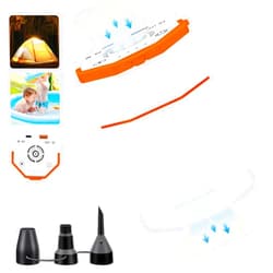 ZMAYPLUS Portable Battery Powered Air Mattress Pump, Max 4000mAh USB Electric Quick Inflate Deflate Blow Up Pump with Camping Light for Air Mattress Bed Sofa, Pool Floats, Swimming Rings, Vacuum Bags