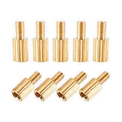uxcell M2x4mm+4mm Male-Female Brass Cylinder Knurled PCB Motherboard Spacer Standoff for FPV Drone Quadcopter, Computer & Circuit Board 55pcs