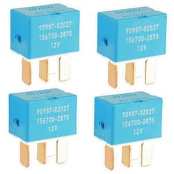 HUAREW AC Relay 90987-02027,4 Pins AC Relay Replace 90080-87026 90987-02028 Compatible with 1997-2014 Toyota Lexus and Scion Vehicles (Pack of 4)