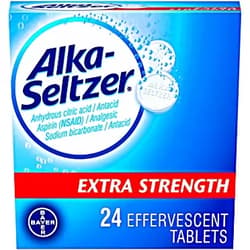 Alka-Seltzer Effervescent Extra Strength - 24 Tablets, Pack of 4