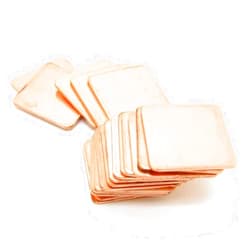 JIUWU IC Chipset GPU CPU Thermal Heatsink Copper Pad Shim Size 20 x 20 x 0.3mm Pack of 20
