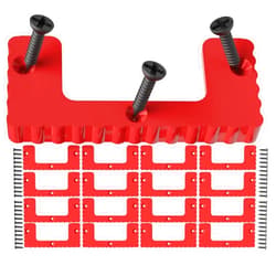 NyVoozy for Milwaukee Packout Cleats, 16PCS Cleat 'n' Feet Cleats Compatible with Milwaukee Packout System, MountTool Box Storage System Anywhere (Red)