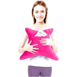 Okmaba Hysterectomy Pillow, Hysterectomy Tummy Pillow with Pocket, Hysterectomy Recovery Abdominal Pillow, Post Surgery Pillow for Abdomen, C-Section, Mastectomy, Hysterectomy Surgery Must Haves (Red)