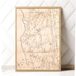 MG Global Historical Poster of Old Livingston 1850 Northfield Centreville New Jersey Essex County| 11x17 12x18 16x24 24x36 Unframed Print Wall Art for Gift | Vintage Antique Home Office Decor