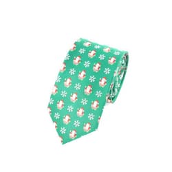 Zemmys Men's Holiday Christmas Dancing Santa Snow Flakes Novelty Necktie 2.75