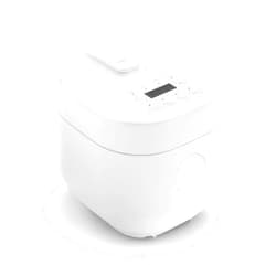 GreenLife Digital Rice Cooker, 2 Cups Uncooked/4 Cooked Rice, PFAS & PFOA-Free Removable Ceramic Dishwasher Safe Pot, Healthy Cooking, Auto Presets & Keep Warm, Touchscreen, Paddle Included, White