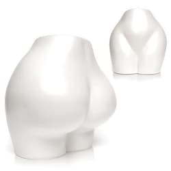 Camtoms Butt Vase for Decor | Butt Planter Pot | Female Form Body Vase – Unique Modern Cheeky Vase - Cute Minimalist Accent Piece – Ceramic Booty Flower Vase Sculpture, Indoor Planter Pot White