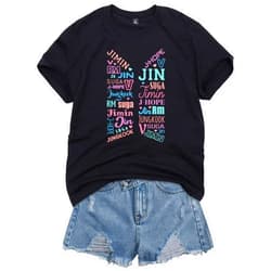 FUJUTANG Bangtan Boys Shirt Suga Jungkook Jimin V RM Jhope Jin Tshirt Tee Merch for Women