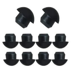 MEETOOT 10pcs Floor Bottle Jack Plugs, 8.5mm Round Head Horizontal Jack Plugs Black Rubber Hydraulic Filler Bung for Oil Reservoir Hole