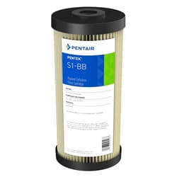 Pentek Pentair Pentek S1-BB Big Blue Sediment Water Filter, 10-Inch, Whole House Heavy Duty Pleated Cellulose Filter Cartridge, 10” x 4.5”, 20 Micron