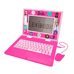 Lexibook, Barbie, Bilingual and Educational Laptop Spanish/English, Toy for Children, 170 Activities to Learn, Play Games and Music, Large Screen, Pink, JC599BBi2
