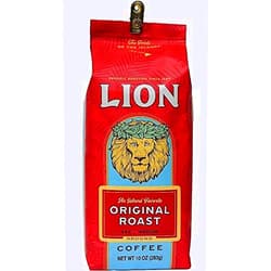 Lion Coffee, Original, Medium Roast, Ground, 10 Ounce Bag