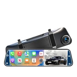 KOUENOM 4K Rear View Mirror Camera with Carplay&Android Auto,12