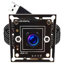 ELP Megapixel Super Mini 720p USB Camera Module Wide Angle with 120degree M7 Lens HD Digital Embedded Webcam Board for Computer USB2.0 UVC Video PC Opencv Camera Module,with 3.3ft/1m Cable for Laptop
