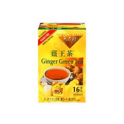 Prince of Peace Ginger Green Tea, 4 Pack - 16 Tea Bags Each – Chinese Tea Bags – Green & Ginger Tea Bags – Prince of Peace – Herbal Tea – Ginger Green Tea Bag – Sugar Free Tea