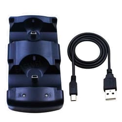 Dreeong 2in1 USB Dual Double Charging Station Charger Stand Dock PS3 Move Controller HOT
