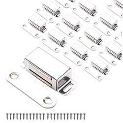 Mousike Cabinet Magnets Magnetic Door Catch Stainless Steel Door Magnet for Kitchen Bathroom Cupboard Wardrobe Closet Closures Cabinet Door Drawer Latch 20 lbs (15Pack)