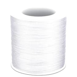 Anezus White Nylon String for Bracelets, 0.8mm Nylon Thread Braided Nylon Cord Wind Chime Outdoor Twine String for Beading, Necklaces, Blinds, DIY Craft, Jewelry Making