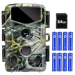 Founissa Trail Camera, 48MP 4K Game Camera with 0.1s Trigger Time, 130°Wide-Angle, Trail Cameras with Night Vision Motion Activated Waterproof IP66, 2.0”Screen Trail Cam for Wildlife Monitoring