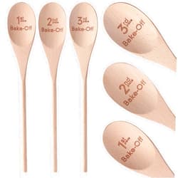 Leinuosen 3 Pcs Wooden Spoon Bake off Awards 12 Inch Bake off Trophy Prize 1st, 2nd, 3rd Place Cooking Gifts for Food Cook Contest Competition Party Supplies