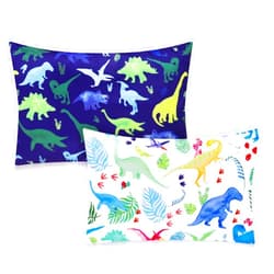 TANOFAR Toddler Pillowcase, Kids Pillow Cover for Sleeping, 2 Pack Dinosaur Set Fit Pillow Sized 13