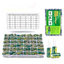 BEEYUIHF 925Pcs 36Values Aluminum Electrolytic Capacitor Assortment Kit Lowesr Capacitors Assorted Kits 1uF 4.7uF 10uF 22uF 47uF 100uF 220uF 330uF 470uF 680uF 1000uF