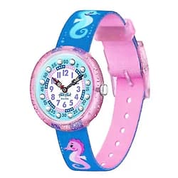 Flik Flak Unisex-Kid's Standard (R25 Story TIME) bio-sourced Plastic Quartz Silicone Strap, Blue, 20 Casual Watch (Model: ZFBNP181)
