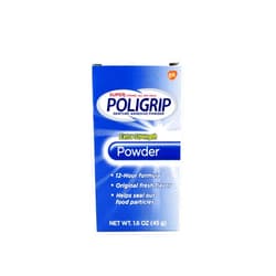McKesson Super Poligrip Extra Strength Denture Adhesive Powder 1.6 Ounces