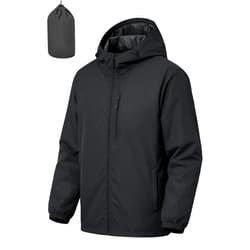 UIQUR Men's Cycling Jacket Rain Jacket Waterproof Windbreaker Raincoat Running Hiking Gear Hood Lightweight Packable