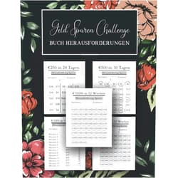 Laura Sparplan Geld Sparen challenge buch Herausforderungen | budget planner challenge deutsch | Monatlicher und wöchentlicher Spar Tracker: Tracker zum Erreichen ... 52 Wochen und 30 Tage Sparen (German Edition)