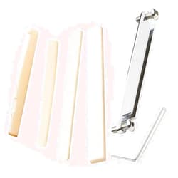 Jiayouy Guitar Bridge Insert Saddle Nut Set Adjustable Shaft with Screws L-Wrench Guitar Parts Replacement