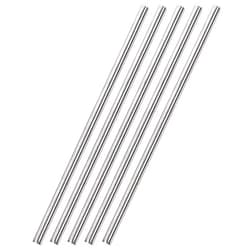 uxcell 6mm x 300mm 304 Stainless Steel Solid Round Rod for DIY Craft - 5pcs