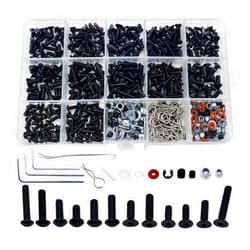 RC Lelut 520pcs Universal RC Screw Kit Screws Assortment Set, Hardware Fasteners for Traxxas Redcat Arrma Axial RC4WD HSP HPI SCX10 Losi 1/8 1/10 1/12 1/16 Scale RC Crawler Cars Trucks