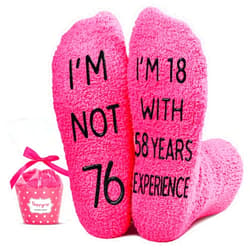HAPPYPOP 76th Birthday Gifts for Women - 76 Year Old Birthday Gifts for Women, 76th Birthday Socks for Her, 76th Gift Ideas