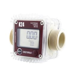 Zerone Flow Meter, Pro K24 Turbine Digital Fuel Flow Meter for Chemicals Water 2 Colors