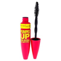 Maybelline Volum' Express Pumped Up Colossal Mascara, Washable Formula Infused with Collagen for Up To 16x Lash Volume, Glam Black, 1 Count