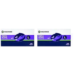 HALYARD Haylard Health Purple Nitrile Exam Gloves, Large, 100 Count (2-(Pack))