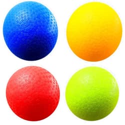 AppleRound 8.5-inch Dodgeball Playground Balls, Pack of 4 Balls with 1 Pump, Official Size for Dodge Ball, Handball, Camps and Schools