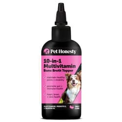 Pet Honesty Dog Multivitamin Supplement with Salmon Oil for Dogs - Allergy Itch Relief, Digestion, Skin & Coat Health, Liquid Supplement - Dog Food Topper Bone Broth with Prebiotics (12 oz)