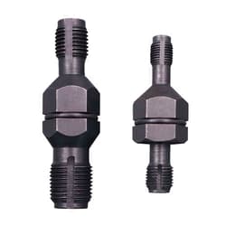 KITUREK 2PCS Spark Plug Thread Chaser Tool, Spark Plug Tapper, High Carbon Steel Insert Tap Repair Set, Double-Ended Spark Plug Chaser Tool with M10 x 1.0/M12 x 1.25 M14 x 1.5/M18 x 1.5 (Type A+B)