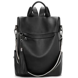 Telena Backpack Purse for Women, PU Leather Anti Theft Travel Backpack Purse Shoulder Bags with Tassel