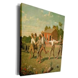 3dRose Museum Grade Canvas Wrap - Snap the Whip by Windlow Homer American Artist BLN American Art Fine Art Collection