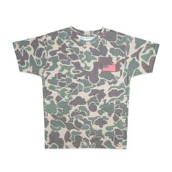 Mooselander Men's Patriotic T-Shirt, Realtree and Mossy Oak Camo T-Shirt for Men, Hunting Apparel with USA Flag Embroidery