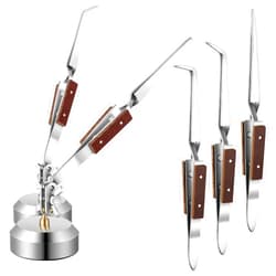 Lanties 5 Pcs Soldering Tweezers Set 3 Pcs Cross Lock Solder Tweezer 2 Pcs Jewelry Third Hand Tools with Base 360° Rotation for Jewelry Making, Welding, Repairing